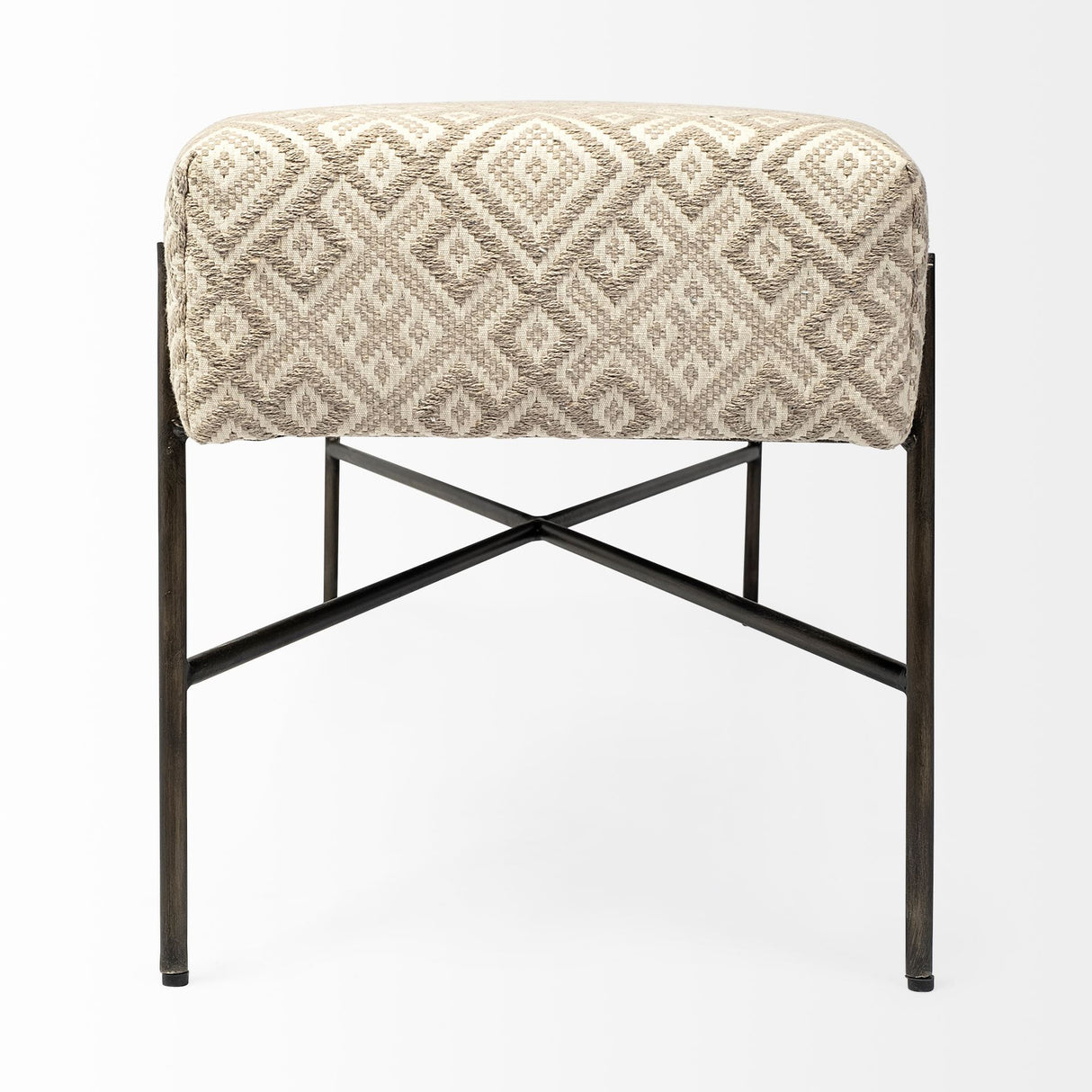 Avery II 55L x 17W Off White Upholstered Seat With Metal Base Accent Bench from Mercana - Luna Furniture