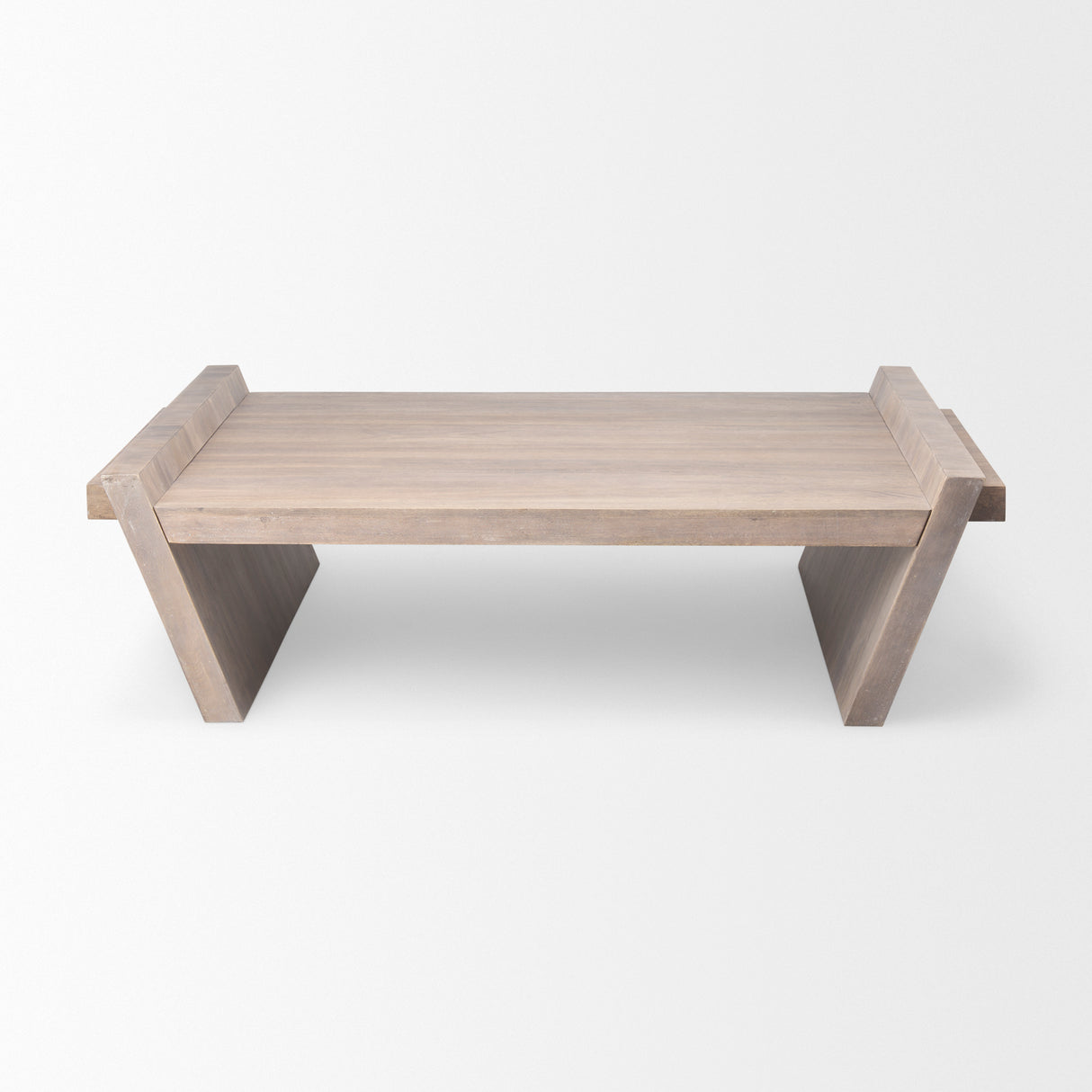 Elaine 59x36 Brown Solid Wood Top & Base Coffee Table from Mercana - Luna Furniture