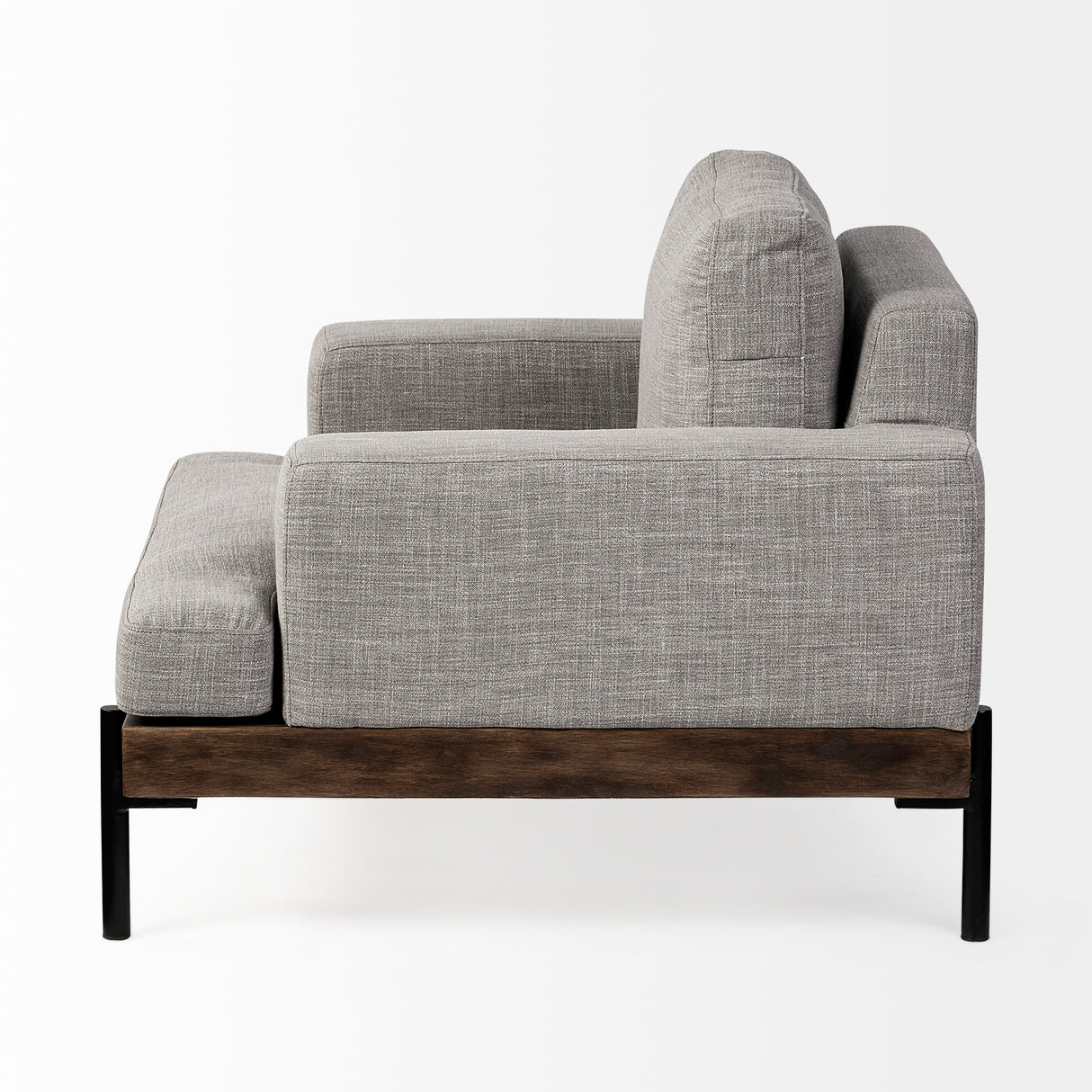 Colburne I Gray Fabric W/ Wood and Iron Frame Accent Chair from Mercana - Luna Furniture