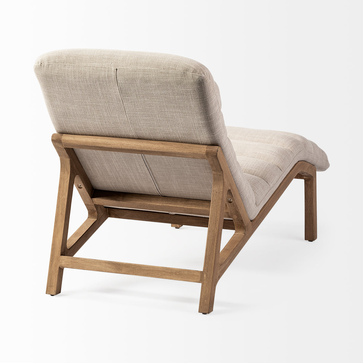 Pierre Beige Fabric Upholstered Armless Chaise Lounge Chair from Mercana - Luna Furniture