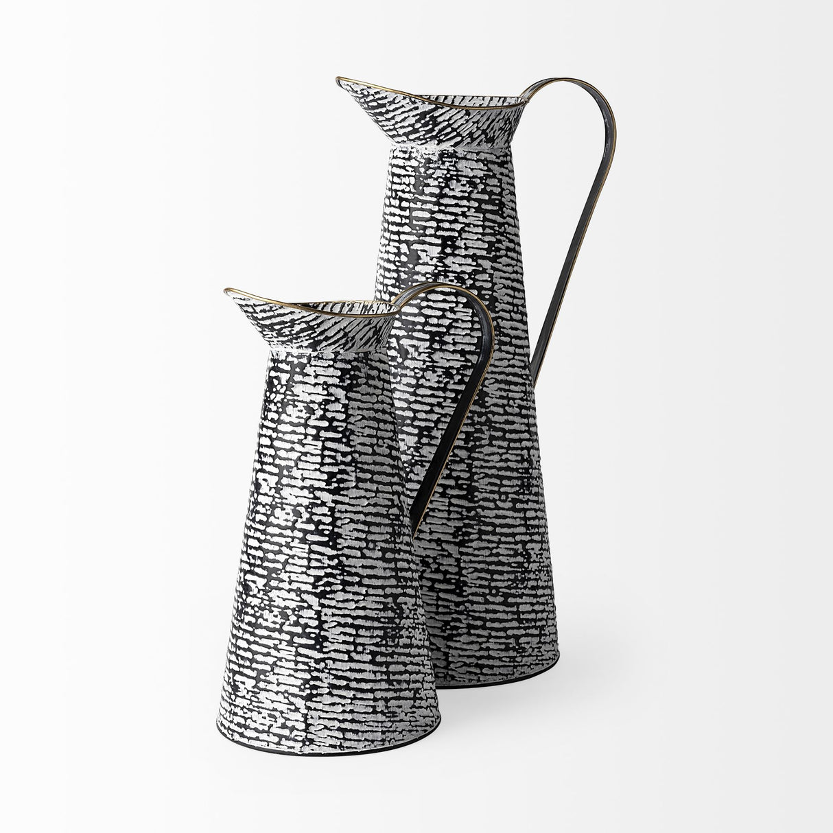 Colette Small Black/White Patterned Vase from Mercana - Luna Furniture