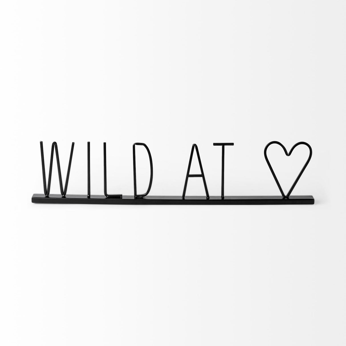Wild at Heart 24L x 1W Black Metal Sign from Mercana - Luna Furniture