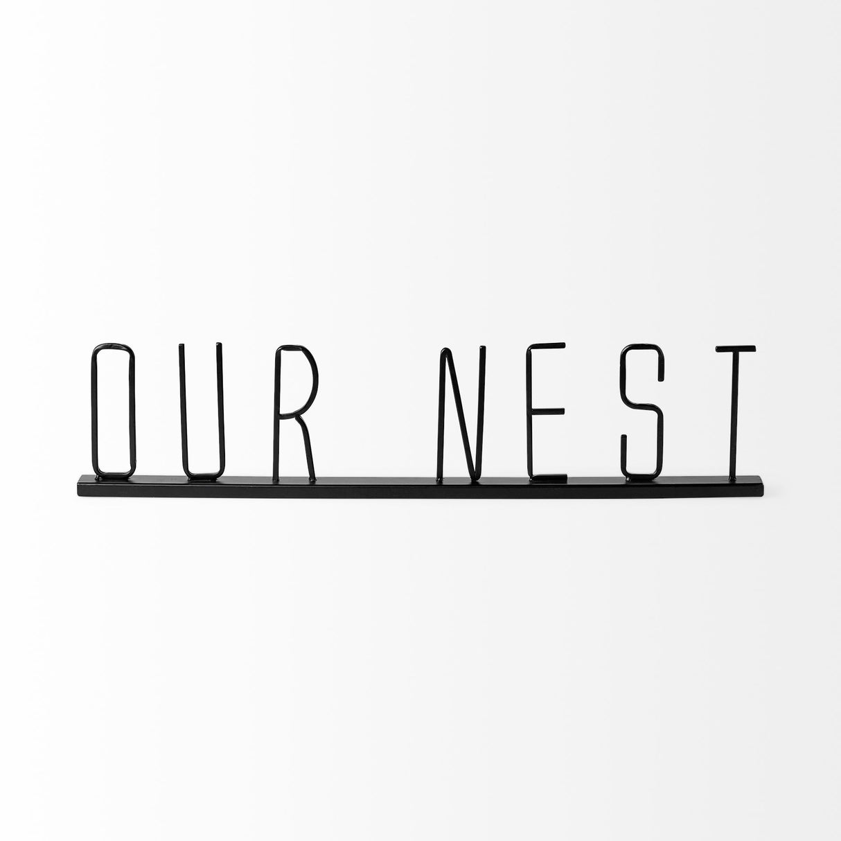 Our Nest 24L x 1W Black Metal Sign from Mercana - Luna Furniture