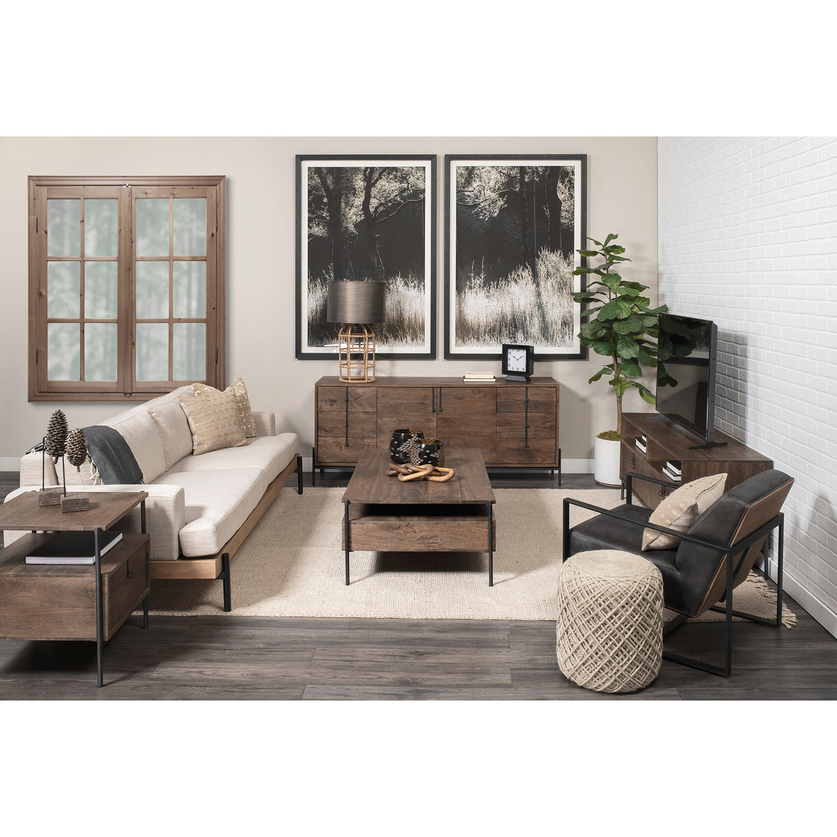 Colburne II 95" Beige Upholstered Three Seater Sofa from Mercana - Luna Furniture