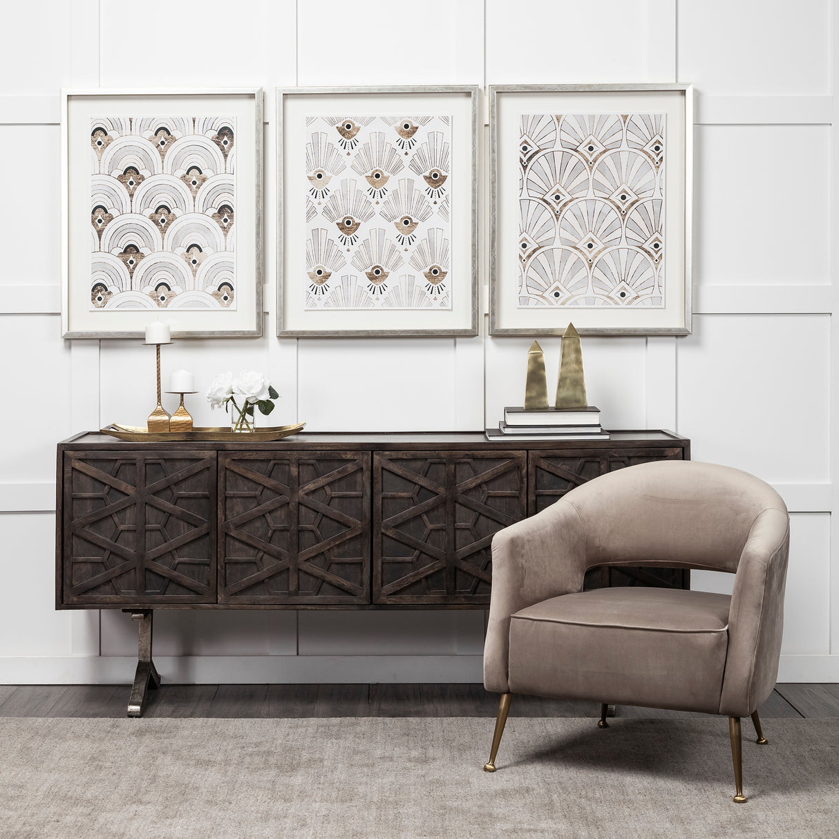 Drey 24L x 10W Gold Rectangular Tray from Mercana - Luna Furniture