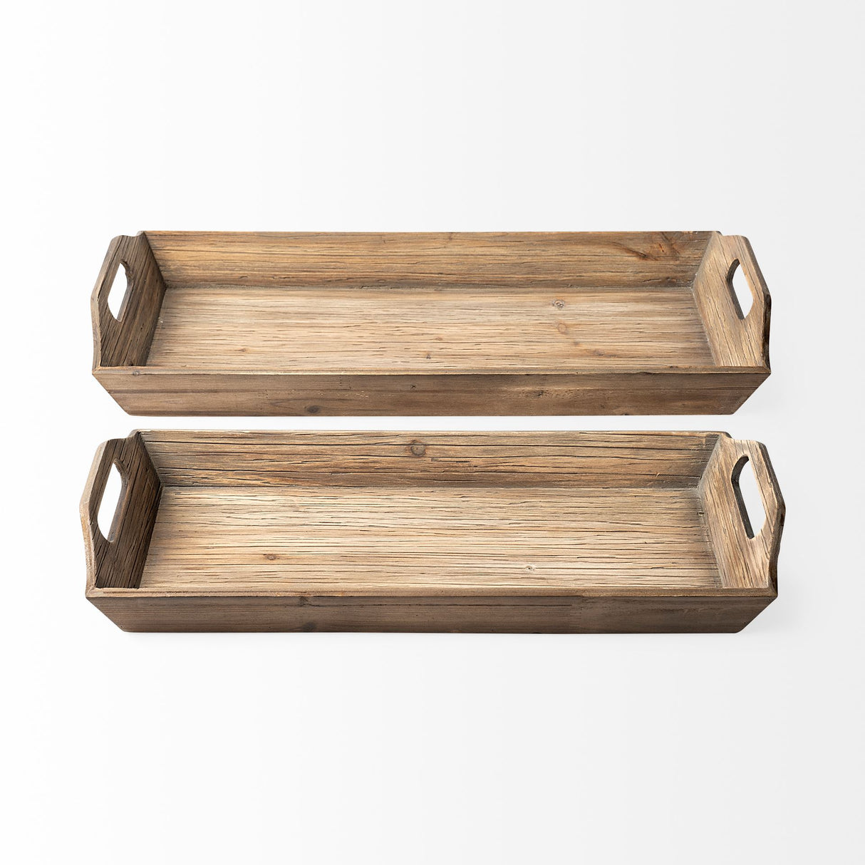 Tawny (Set of 2) Natural Wooden Trays from Mercana - Luna Furniture