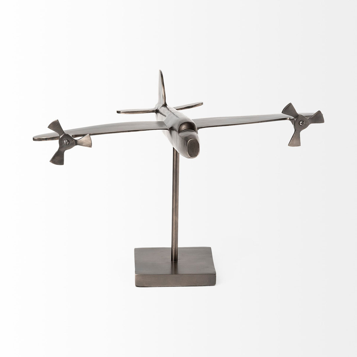 Maverick I 12L x 16W Gray Metal Bomber Plane from Mercana - Luna Furniture