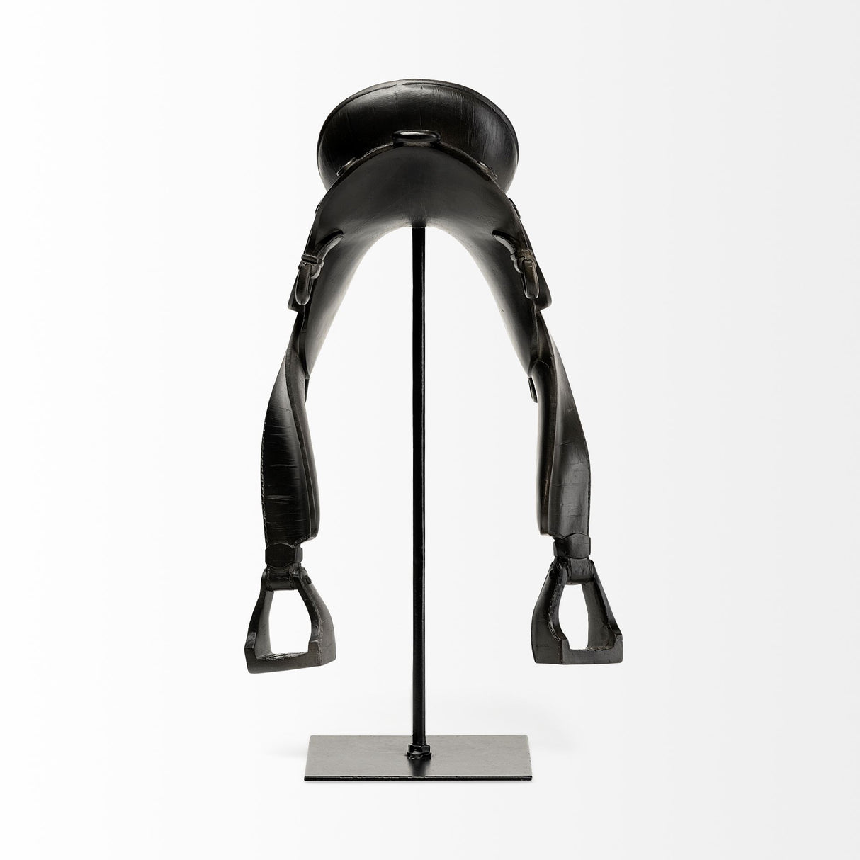 Colt III 8L x 9W Black Equestrian-Inspired English Horse Saddle from Mercana - Luna Furniture