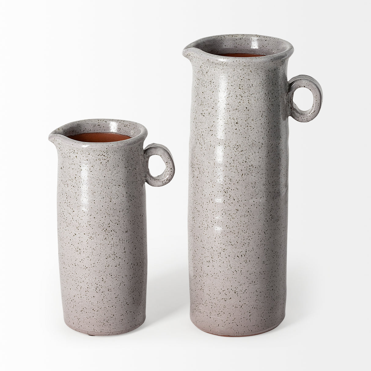 Frieda Small Freckled Gray Ceramic Jug from Mercana - Luna Furniture