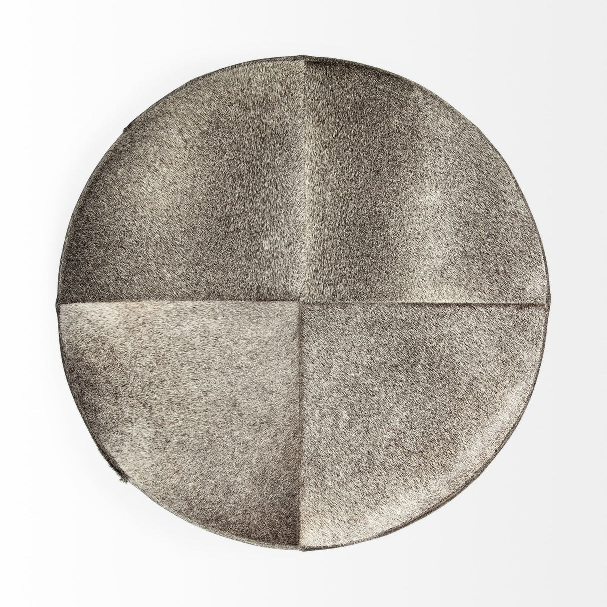 Zahavi I 23"H grey-toned hair-on-hide ottoman from Mercana - Luna Furniture