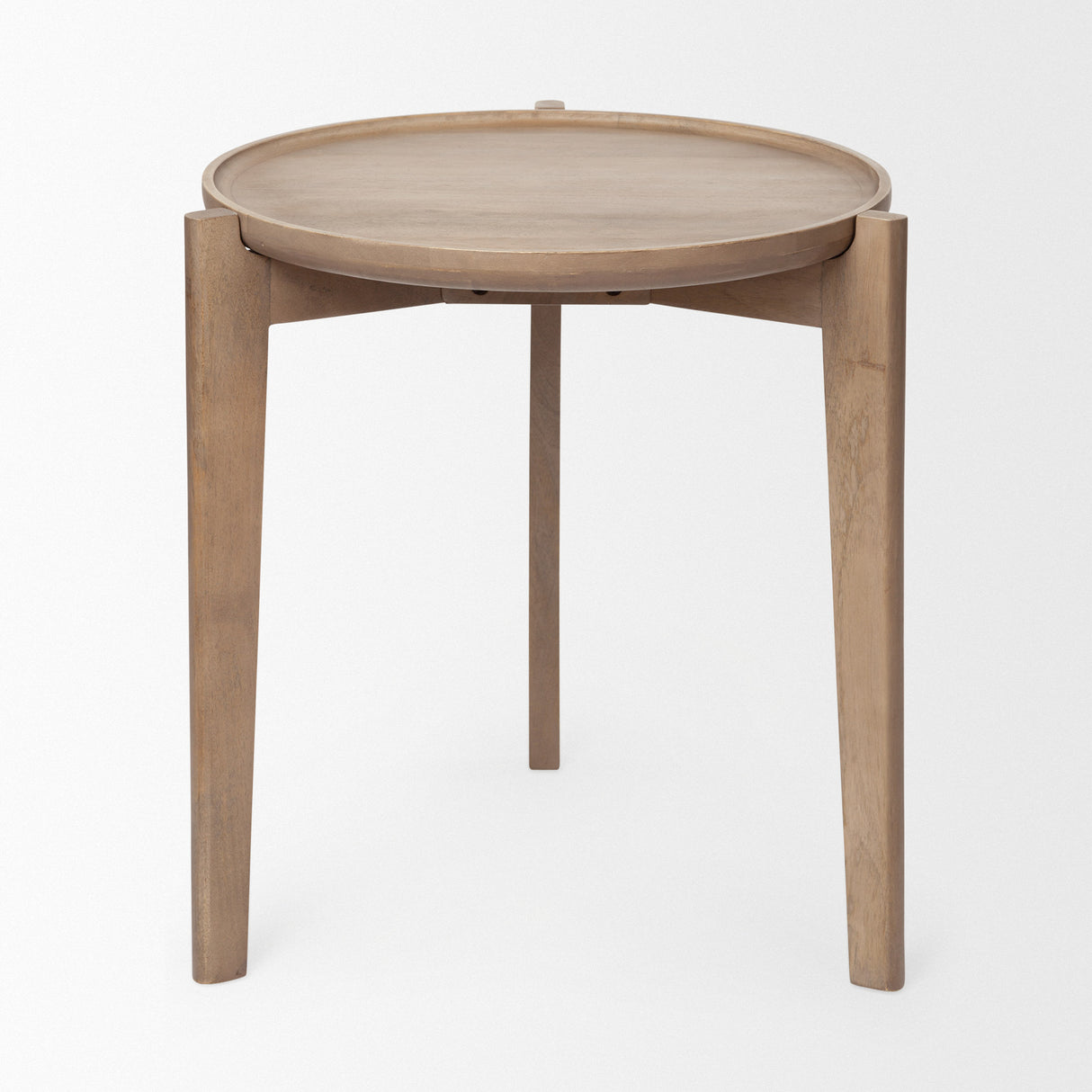 Cleaver I 22 x 24 Round Top Brown Solid Wood Accent Table from Mercana - Luna Furniture