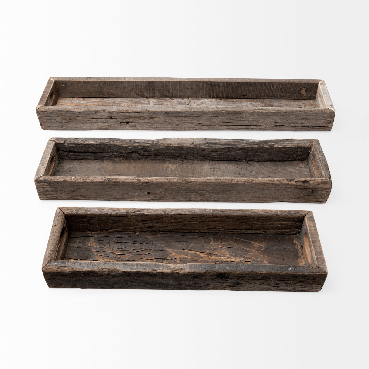 Vernon (Medium) 30L x 7W Brown Reclaimed Wood Tray from Mercana - Luna Furniture