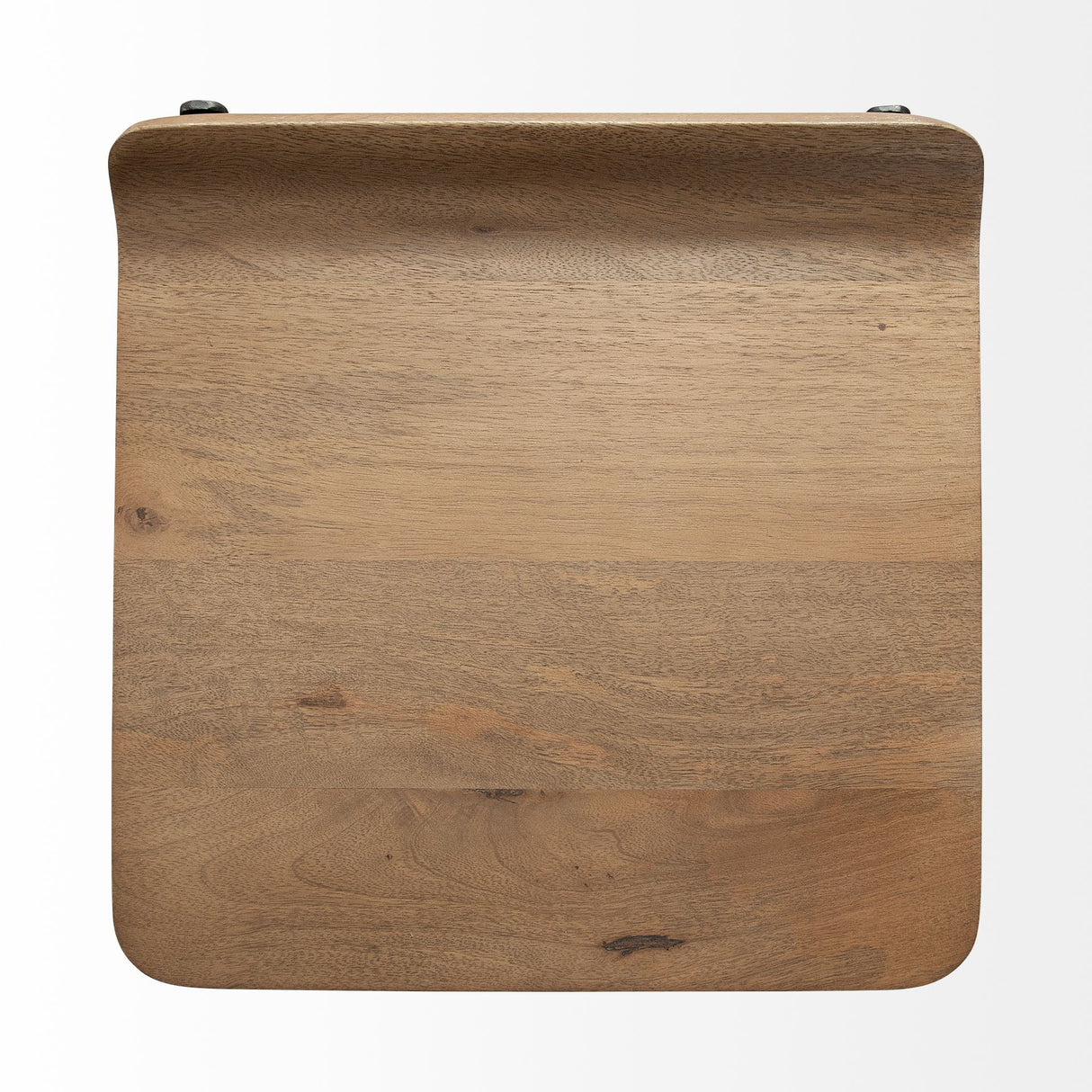 Conan 25" Seat Height Brown Wood Seat Black Metal Frame Counter Stool from Mercana - Luna Furniture