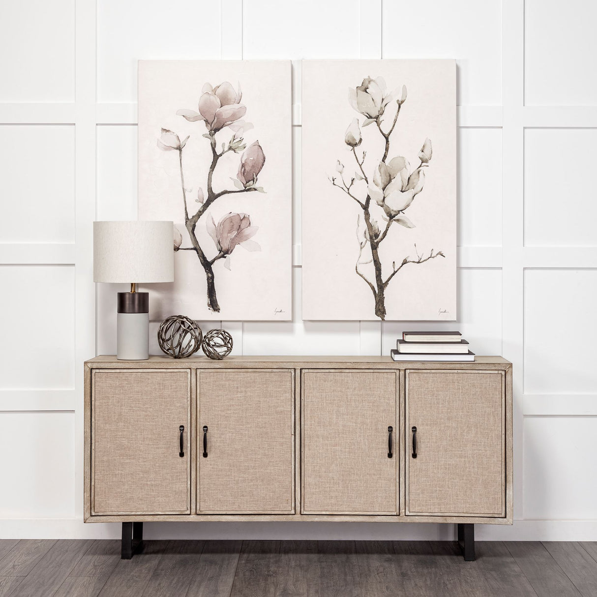 Magnolia II by Gabrielle Campbell a Hand Embellished Textured Canvas from Mercana - Luna Furniture