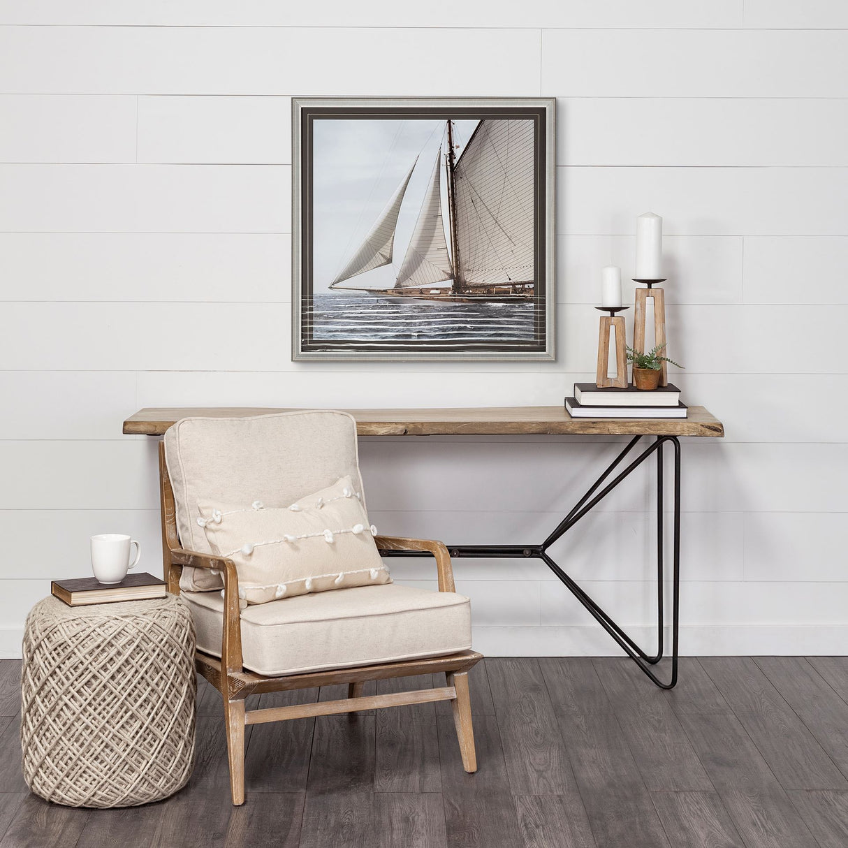 Astra Large Light Brown Wood Pedestal Base Table Candle Holder from Mercana - Luna Furniture