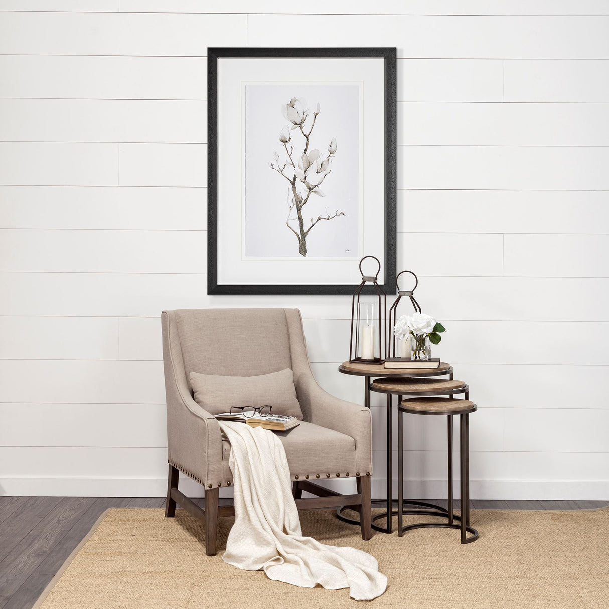 Magnolia II by Gabrielle C a Framed Art Print Matted under Glass from Mercana - Luna Furniture