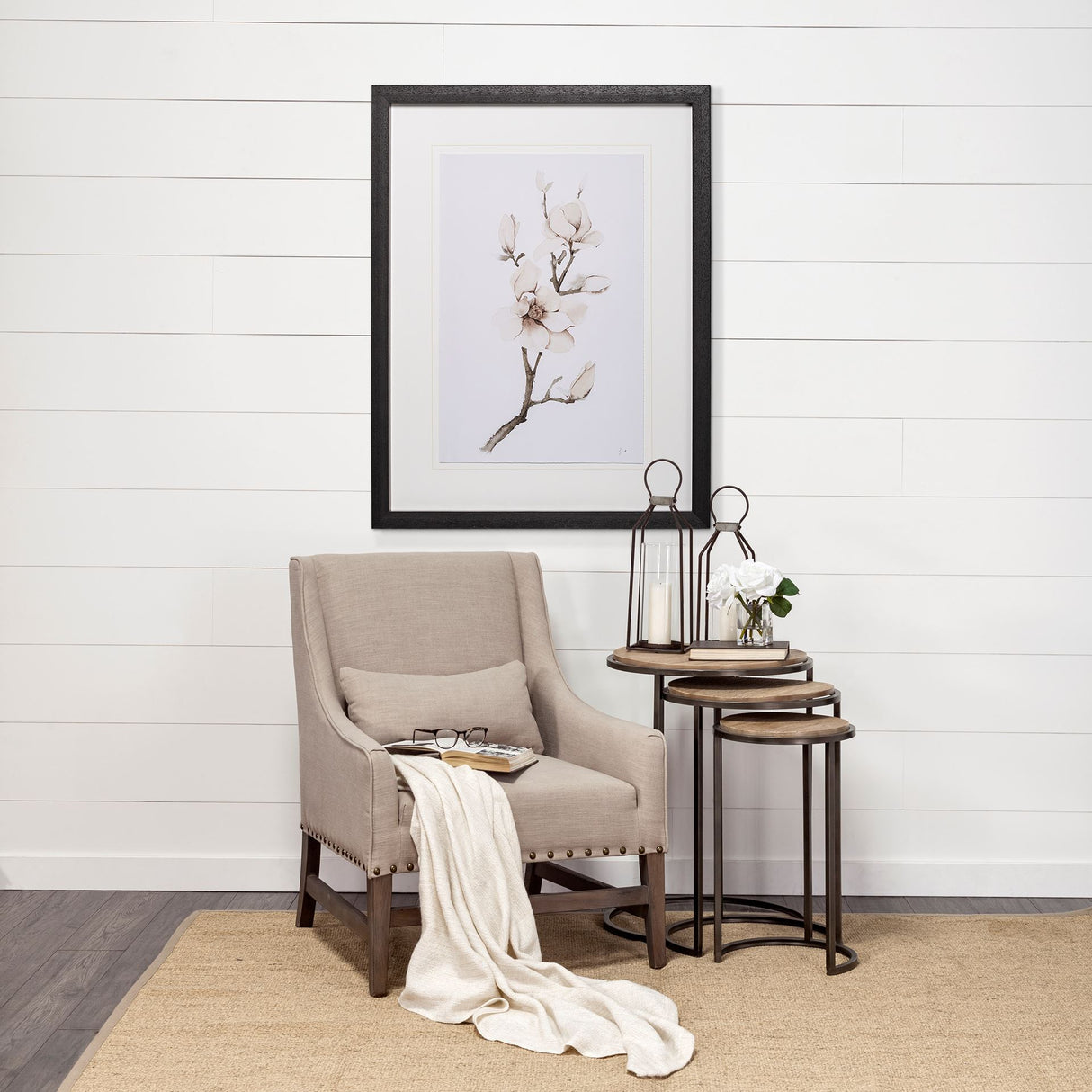 Magnolia III by Gabrielle C a Framed Art Print Matted under Glass from Mercana - Luna Furniture