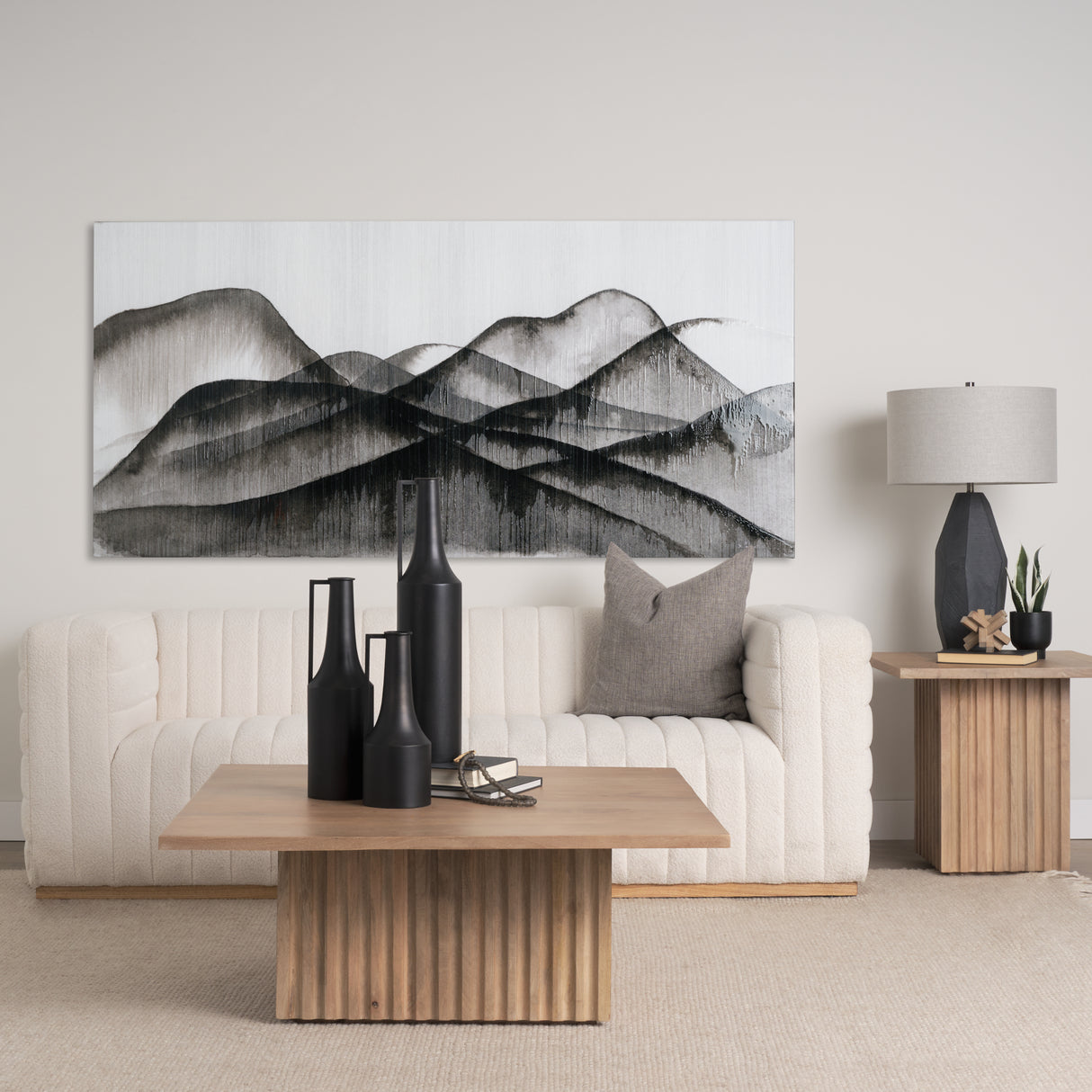 Beyond the Rainy Hills by Mercana Studio a Hand Embellished Textured Canvas from Mercana - Luna Furniture