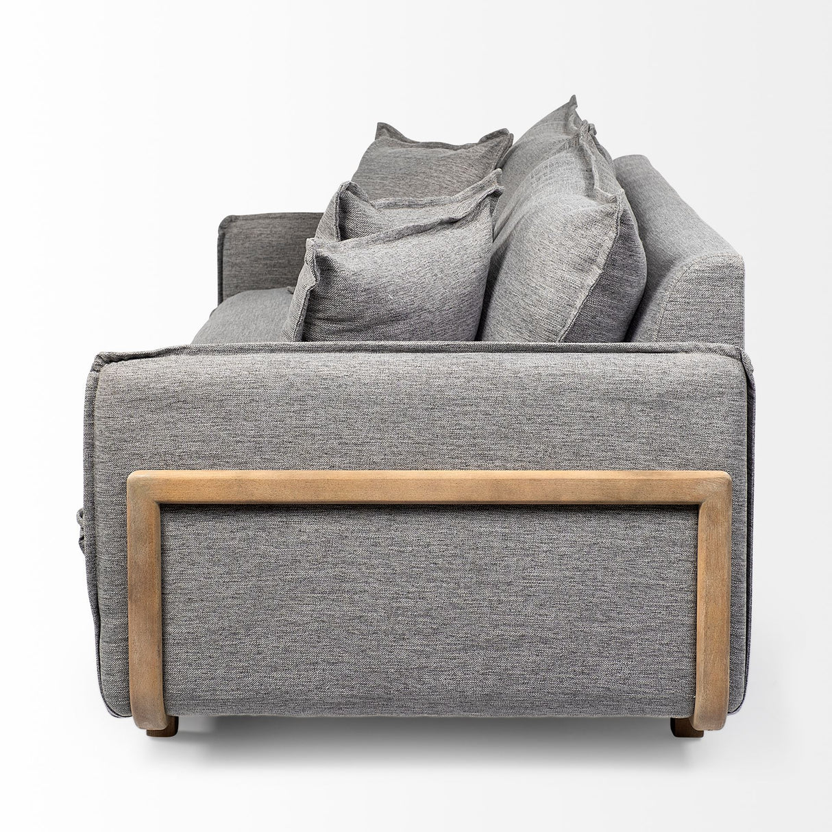 Roy I 84" Castlerock Gray Upholstered Three Seater Sofa from Mercana - Luna Furniture