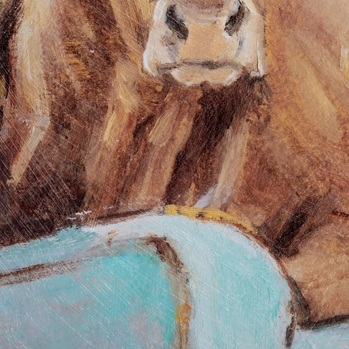 Moo-ving In IV by Ethan Harper a Hand Embellished Textured Framed Art Print Matted under Glass from Mercana - Luna Furniture