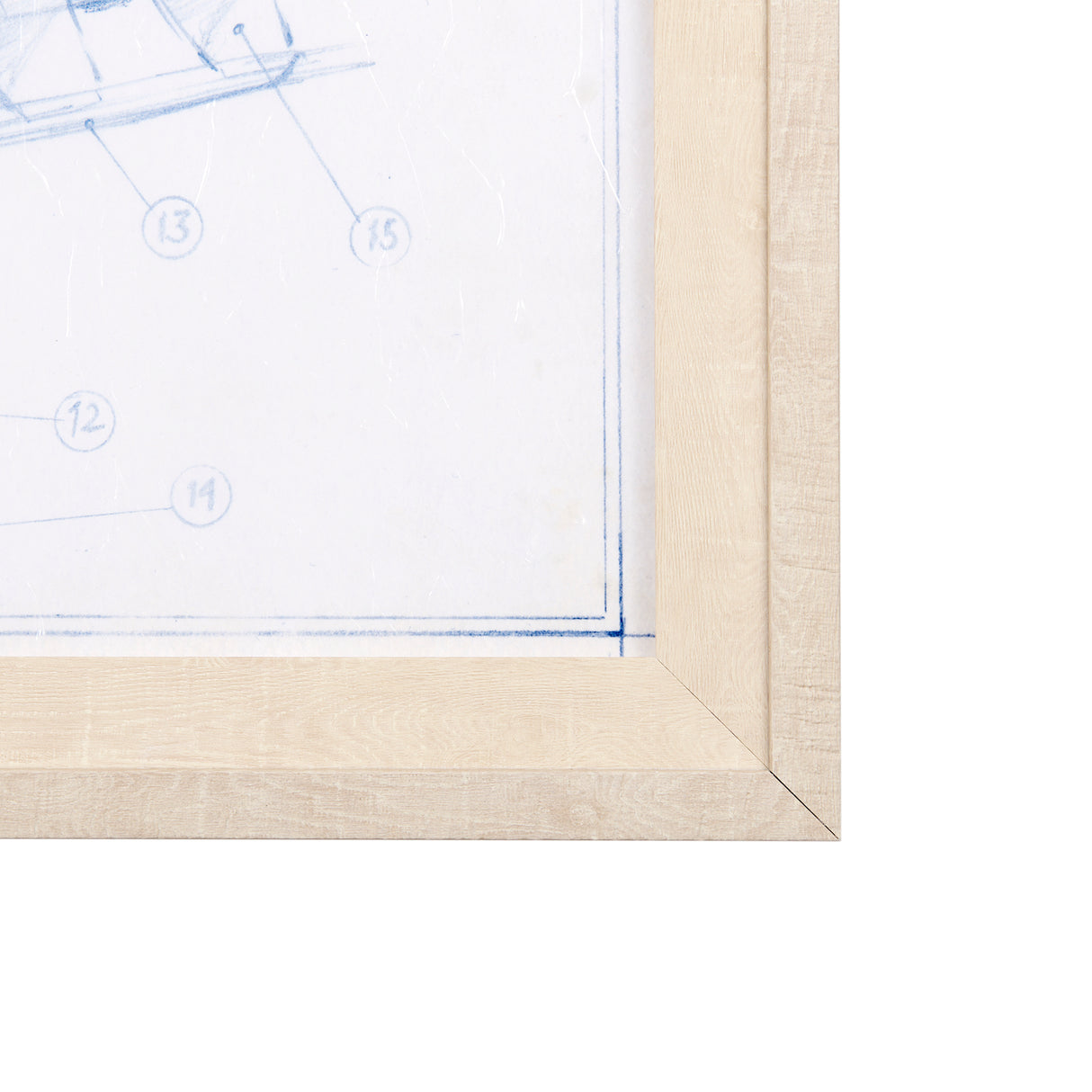 Airplane Mechanical Sketch I by Ethan Harper a Hand Embellished Textured Framed Art Print from Mercana - Luna Furniture