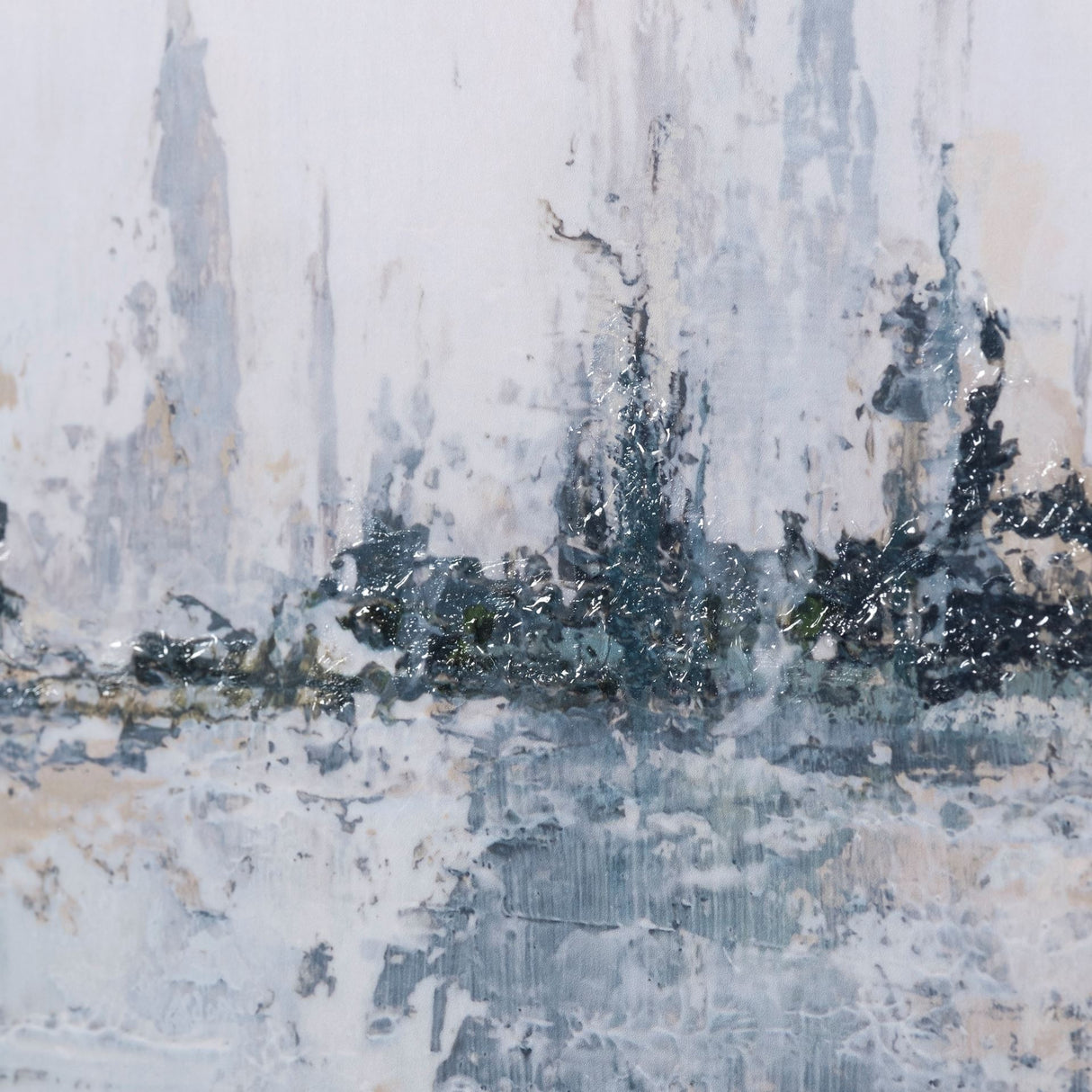 Waterfront I by Jonathan Klassen a Hand Embellished Textured Framed Art Print Matted under Glass from Mercana - Luna Furniture
