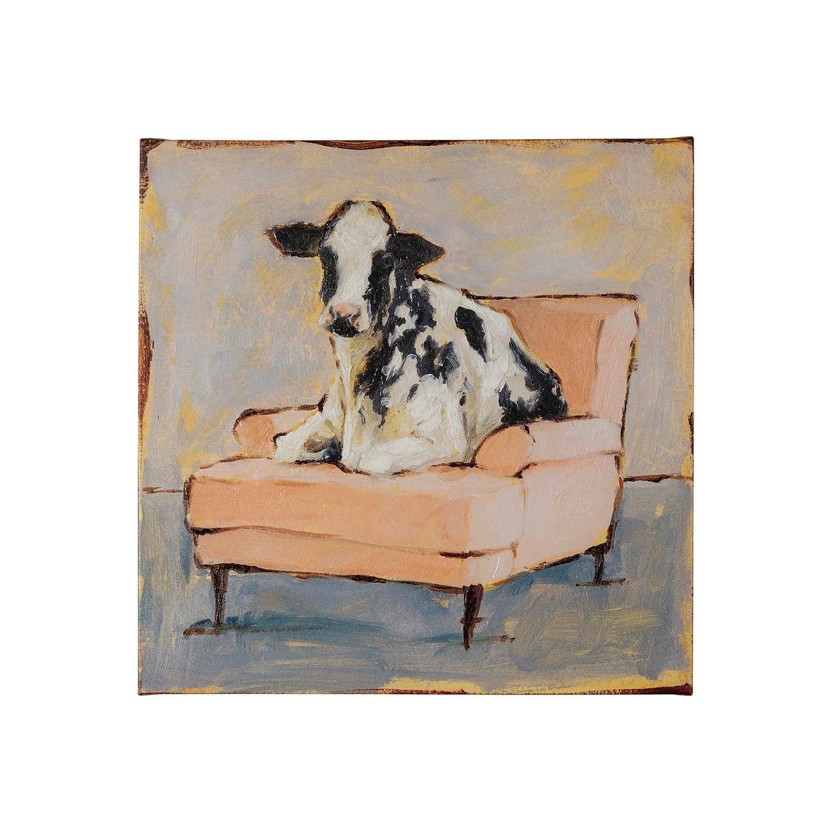 Moo-ving II by Ethan Harper a Hand Embellished Textured Canvas from Mercana - Luna Furniture