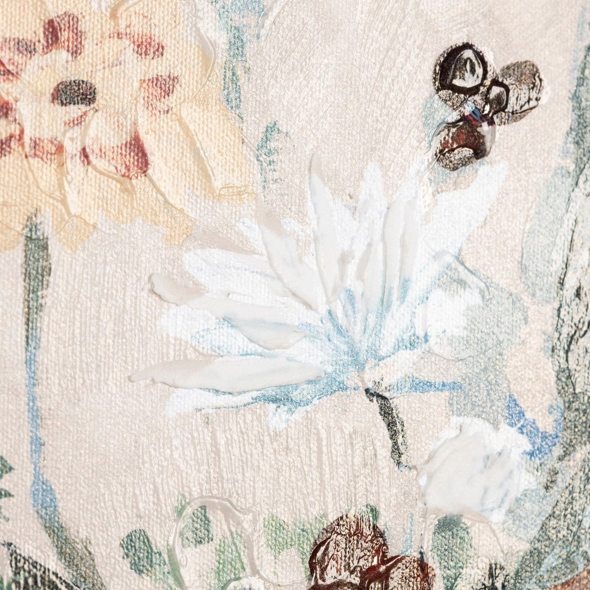 Farmhouse Flowers II by Barbara Fleming a Hand Embellished Textured Canvas from Mercana - Luna Furniture