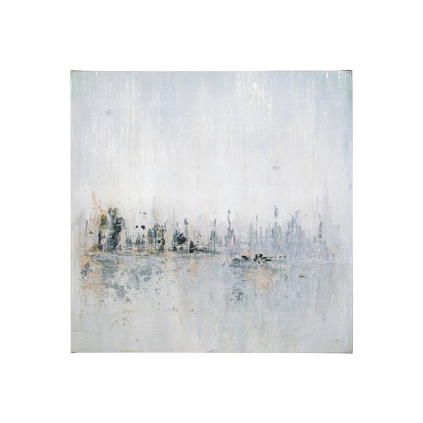 Waterfront II by Jonathan Klassen a Hand Embellished Textured Canvas