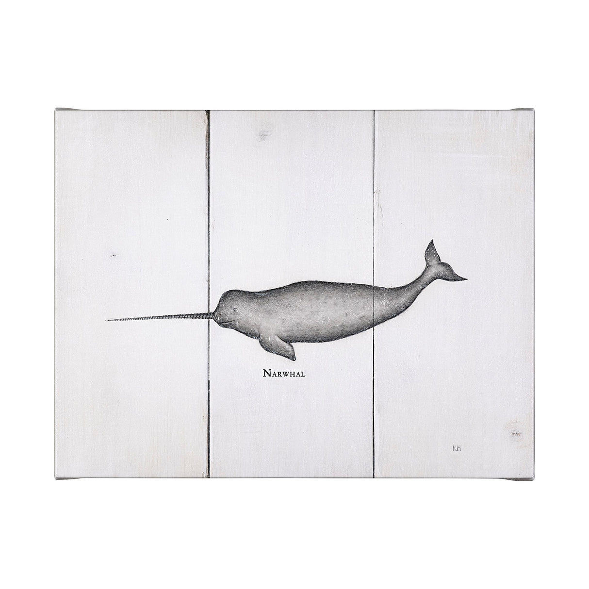 Narwhal by Mercana Studio a Hand Embellished Textured Canvas from Mercana - Luna Furniture