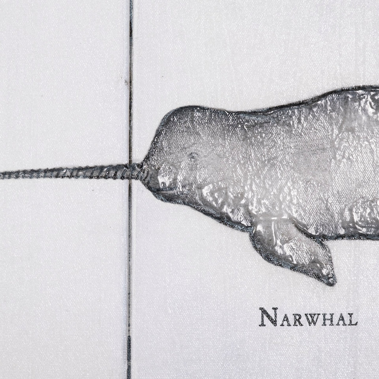 Narwhal by Mercana Studio a Hand Embellished Textured Canvas from Mercana - Luna Furniture