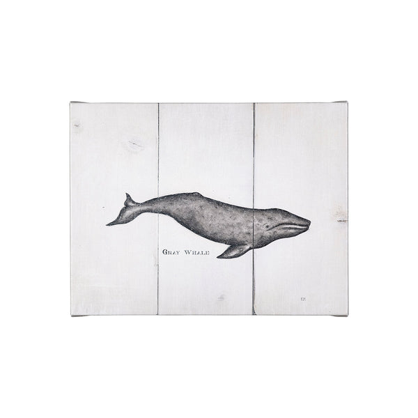 Gray Whale by Mercana Studio a Hand Embellished Textured Canvas