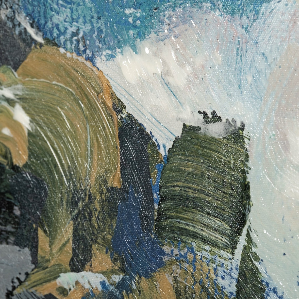 Aerial View I by Silvia Krause a Hand Embellished Textured Canvas from Mercana - Luna Furniture