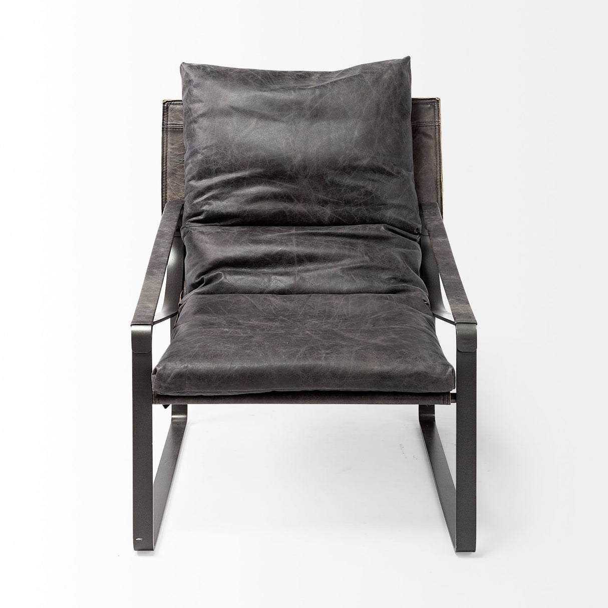 Hornet II Black Leather Body Metal Frame Accent Chair from Mercana - Luna Furniture