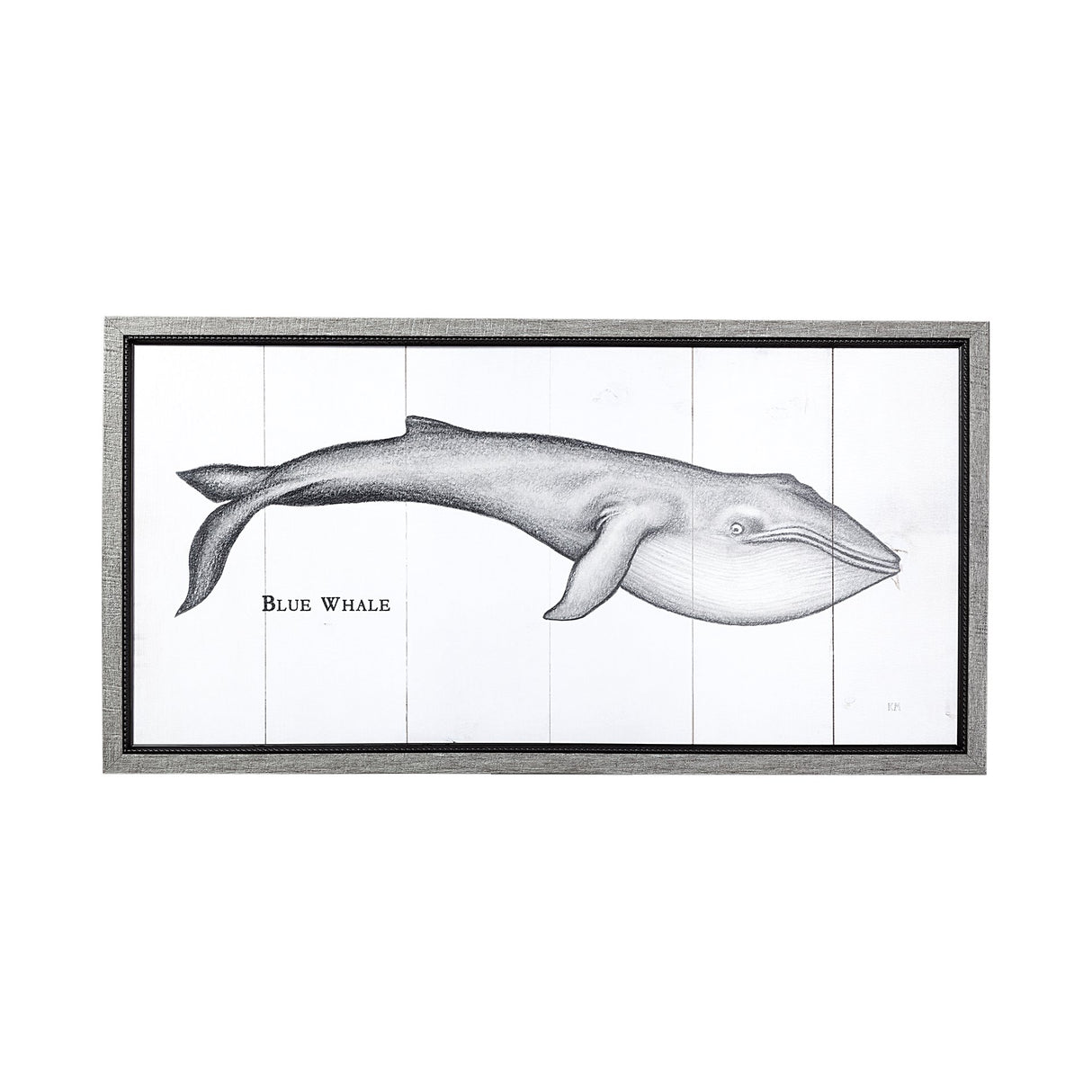 Blue Whale by Mercana Studio a Hand Embellished Textured Framed Art Print from Mercana - Luna Furniture