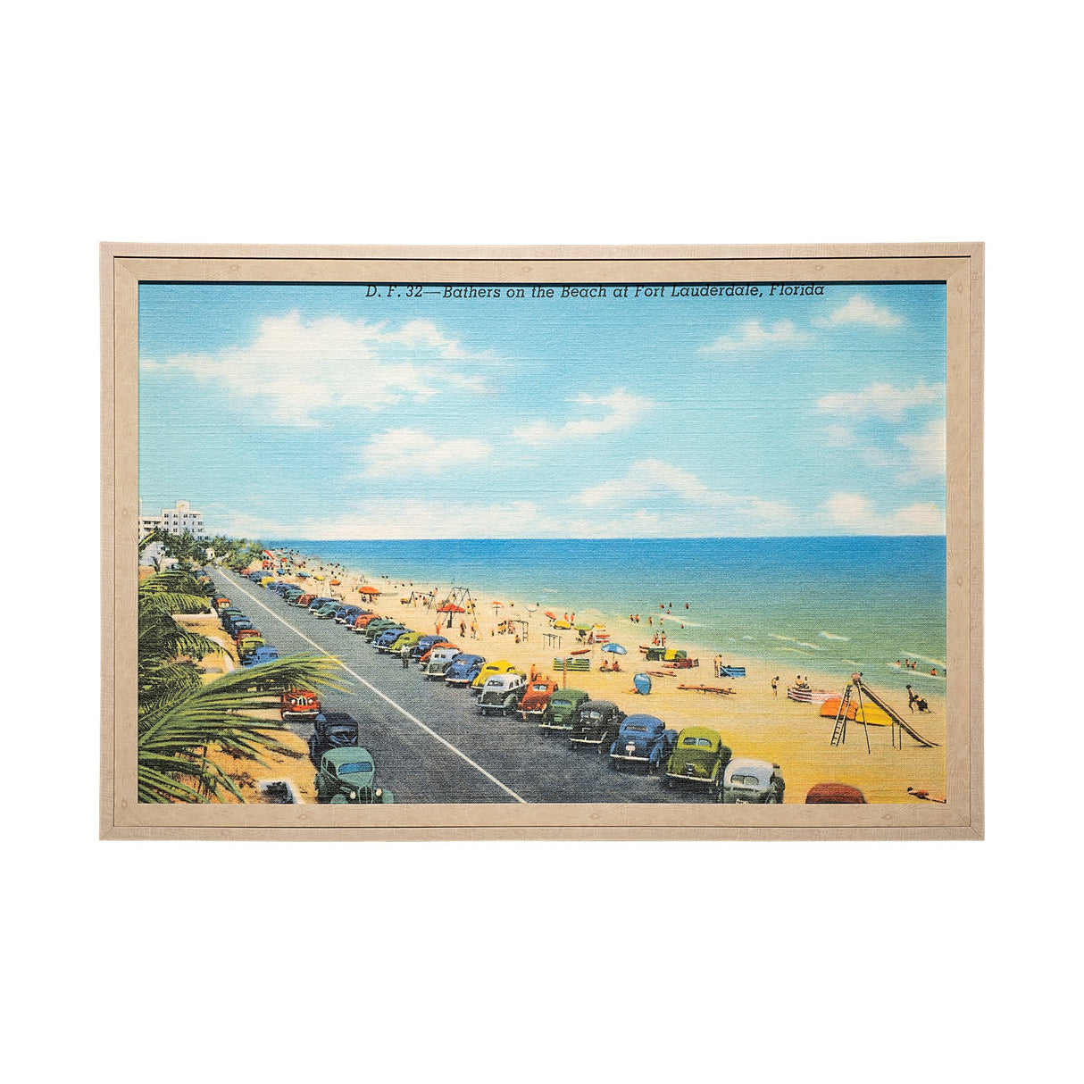 Beach Postcard II by Wild Apple Portfolio a Framed Art Print Matted under Glass from Mercana - Luna Furniture