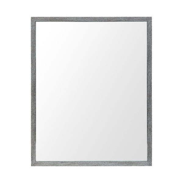 Bristol Grey 24x30 Faux Wood Frame Bathroom Vanity Mirror