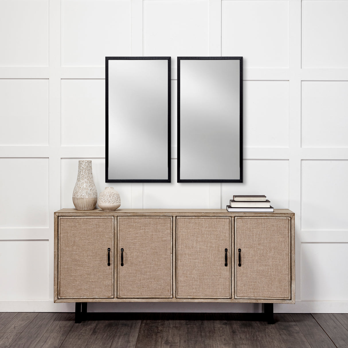 Bristol Espresso 20x40 Faux Wood Frame Bathroom Vanity Mirror from Mercana - Luna Furniture