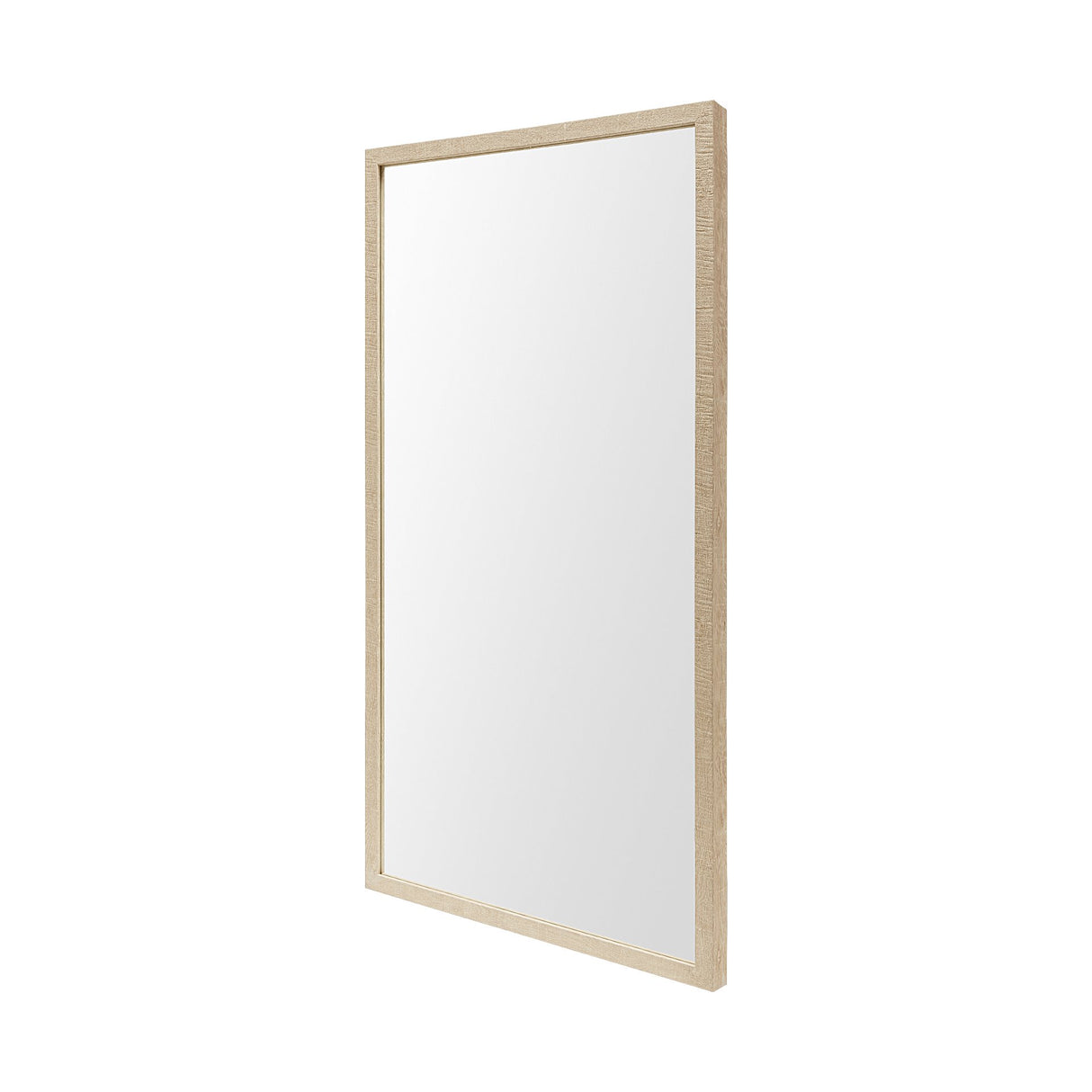 Bristol Tan 20x40 Faux Wood Frame Bathroom Vanity Mirror from Mercana - Luna Furniture