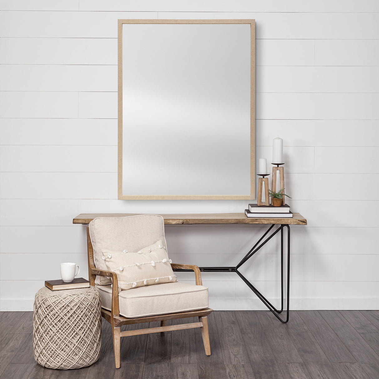 Bristol Tan Plain 3Mil Mirror 30 x 40 from Mercana - Luna Furniture