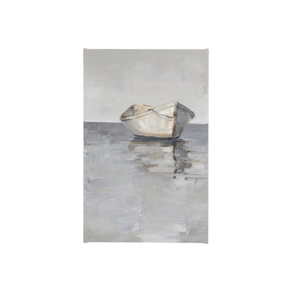 Boat on the Horizon I by Ethan Harper a Hand Embellished Textured Canvas