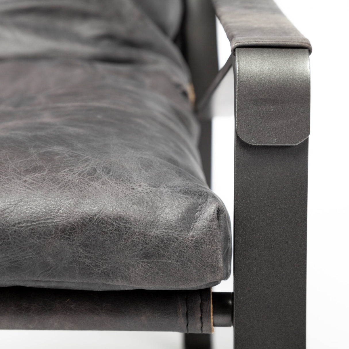Hornet II Black Leather Body Metal Frame Accent Chair from Mercana - Luna Furniture