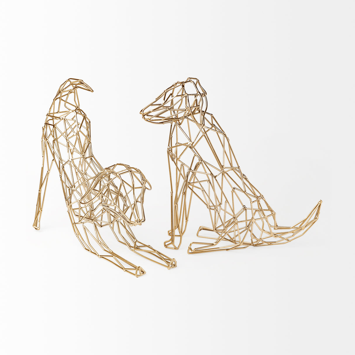 Frankie II 13L x 6W Gold Wire Framed Dog Shaped Decor from Mercana - Luna Furniture