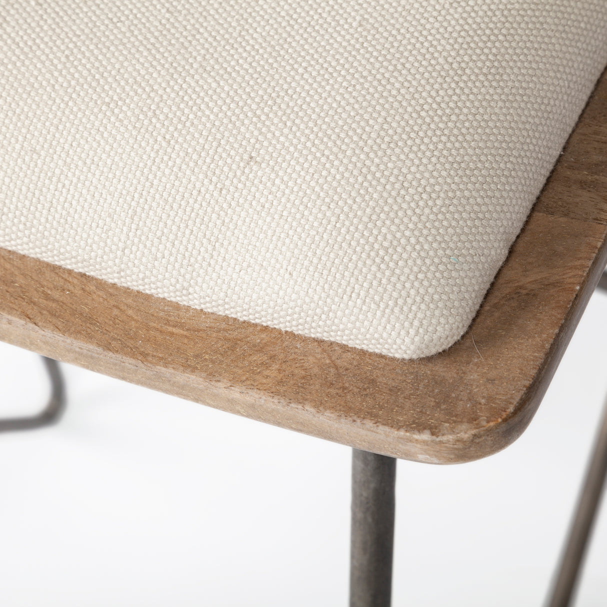 Katniss 30" Total Height Cream Fabric Seat Gold Metal Frame Bar Stool from Mercana - Luna Furniture