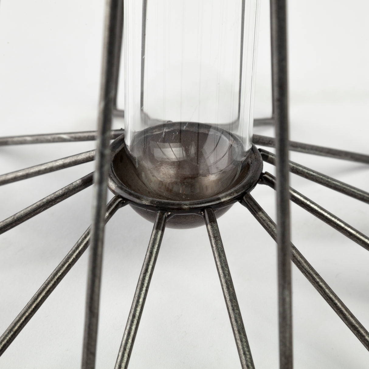 Madeline II Large Gunmetal Gray Metal Glass Test Tube Vase from Mercana - Luna Furniture