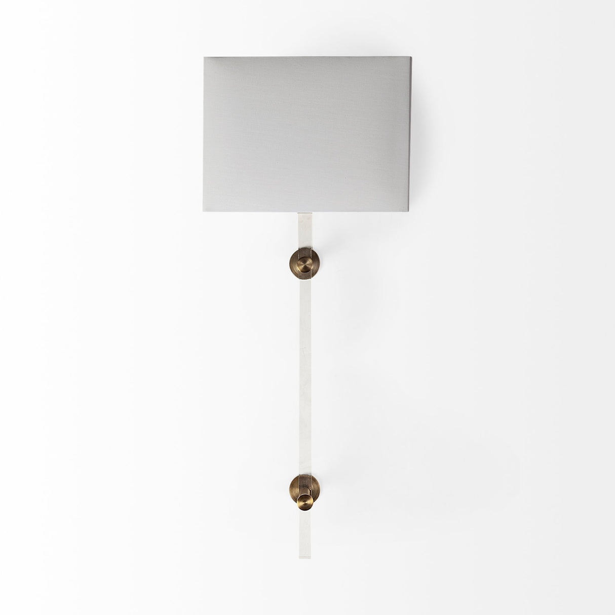 Cantabria 12x30 White Shade Brass/Acrylic Wall Sconce from Mercana - Luna Furniture
