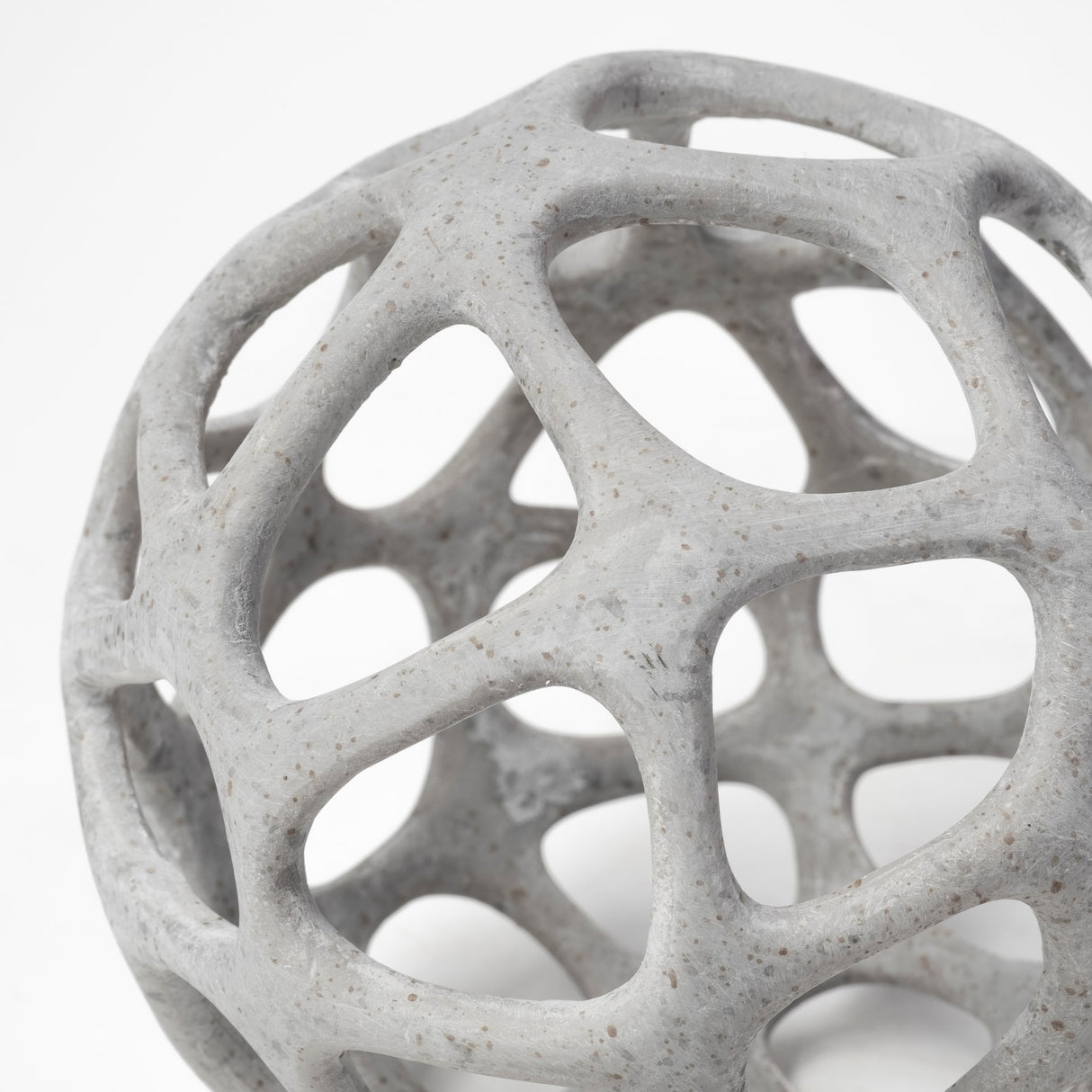 Spiro 6L x 6W Off-White Hollow Decorative Orb from Mercana - Luna Furniture