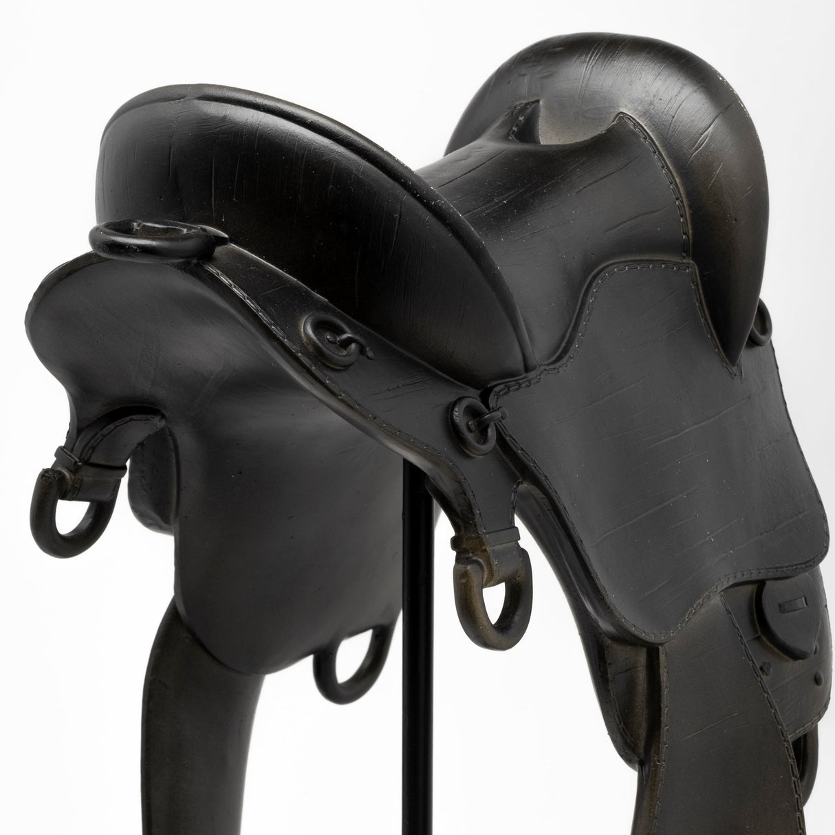 Colt III 8L x 9W Black Equestrian-Inspired English Horse Saddle from Mercana - Luna Furniture