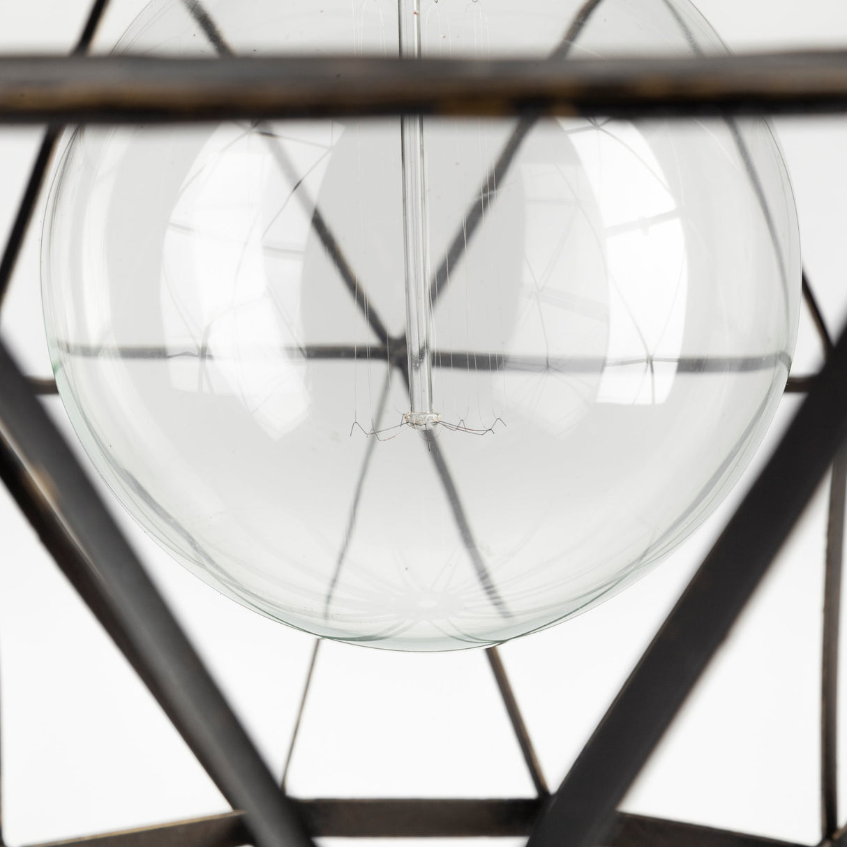 Dyson I 18x18 Black Metal Triangular Orb Pendant Light from Mercana - Luna Furniture