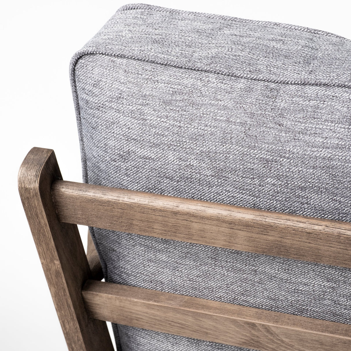 Olympus V Castlerock Grey Fabric Wrapped Brown Wooden Frame Accent Chair from Mercana - Luna Furniture